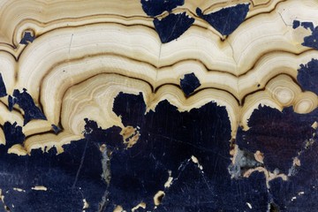 Macro photo a Schalenblende, a mixture of Sphalerite and Wurzite, Zinc and Iron minerals