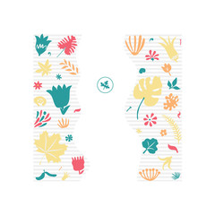 creative fashionable greeting card design template with floral elements