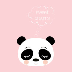 cute sleeping panda