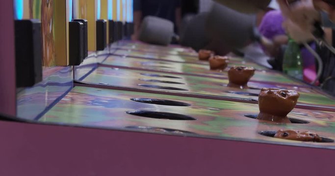 Classic americana whacking carnival game. Shot in 4K RAW on a cinema camera.