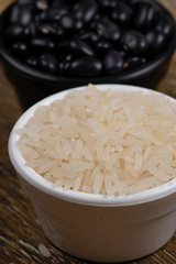 jars with beans grains