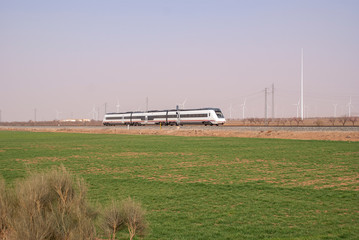 passenger train of the Guadix-Almeria line