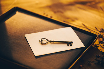 Old key. Concept. Textures. 