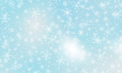 Falling snow background. Vector illustration