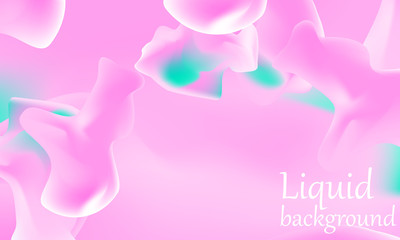 Fototapeta premium Fluid shapes composition.