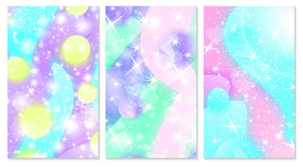 Fairy background. Unicorn pattern.
