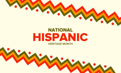 National Hispanic Heritage Month in September and October. Hispanic and Latino Americans culture. Celebrate annual in United States. Poster, card, banner and background. Vector illustration