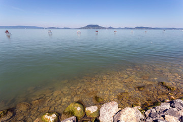 Lake Balaton view from Fonyod, Hungary.