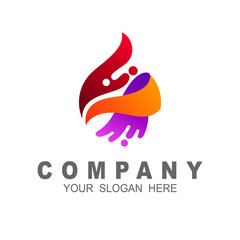S logo, Letter s logo with fire design template