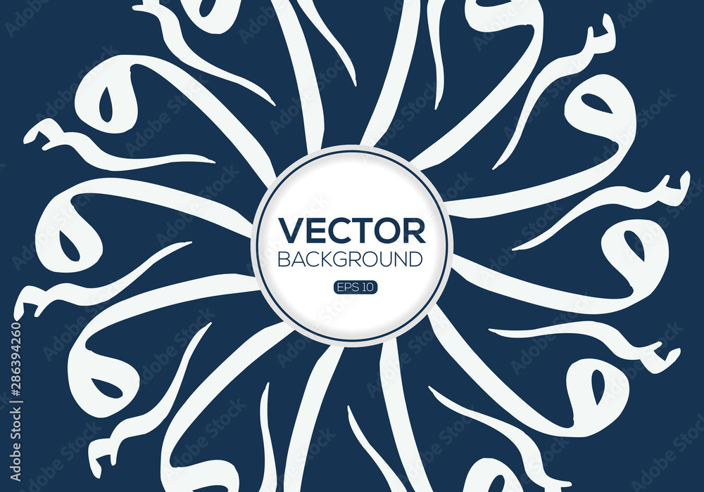 Poster abstract background calligraphy random arabic letters without specific meaning in english ,vector il