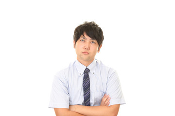 考える若い男性