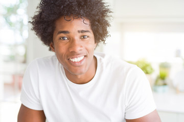 Handsome african american happy man smiling confident