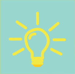 light bulb on green background. Idea sing, solution, thinking concept.