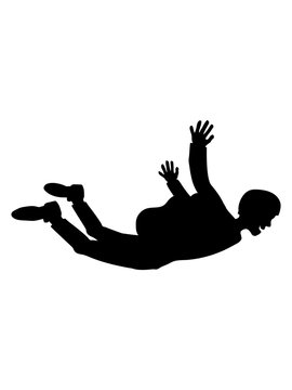 spaß hobby fallschirmspringer silhouette absturz fliegen fallen tief boden diving springen schnell fallschirm comic clipart cool lustig luft design