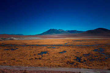 Fototapeta na wymiar desert and mountains in the Atacama region, Chile