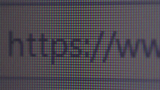 Extreme closeup of a website with SSL certificate