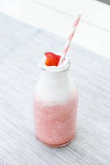 Delicious milkshake on the table