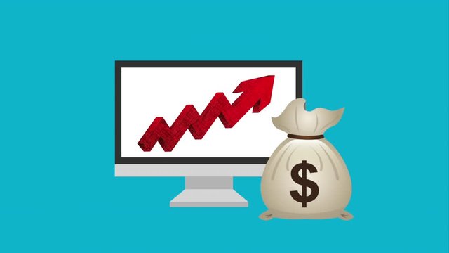 finances and economy online with desktop