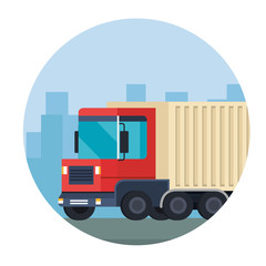 delivery service truck vehicle icon