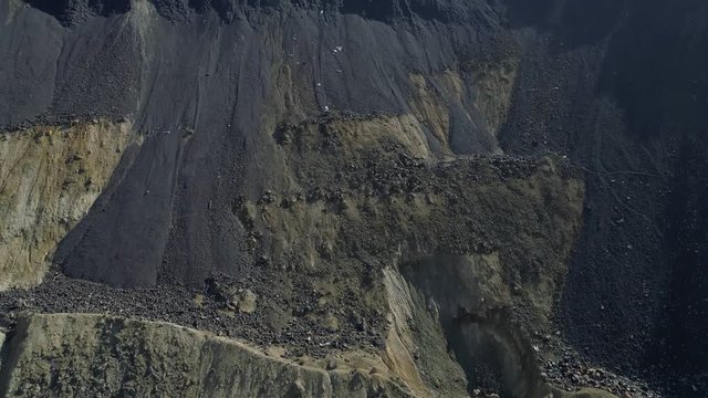 Aerial view of a huge steel mill complex close to city Bor, Serbia