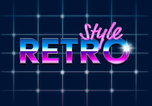 Retro Digital 80's Style Text Effect