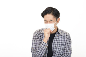 体調不良の若い男性