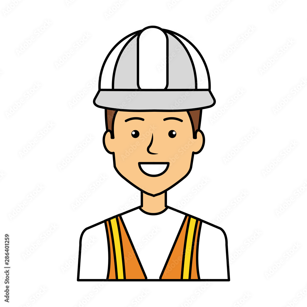 Poster builder constructor with helmet character