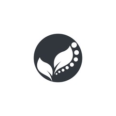 Obraz premium Leaf logo vector icon illustration