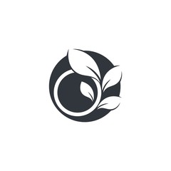 Fototapeta premium Leaf logo vector icon illustration