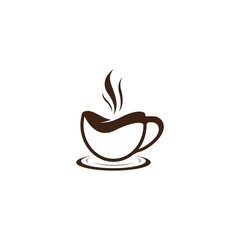 Coffee cup logo template vector icon