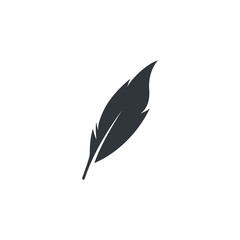 Feather logo vector icon illustration