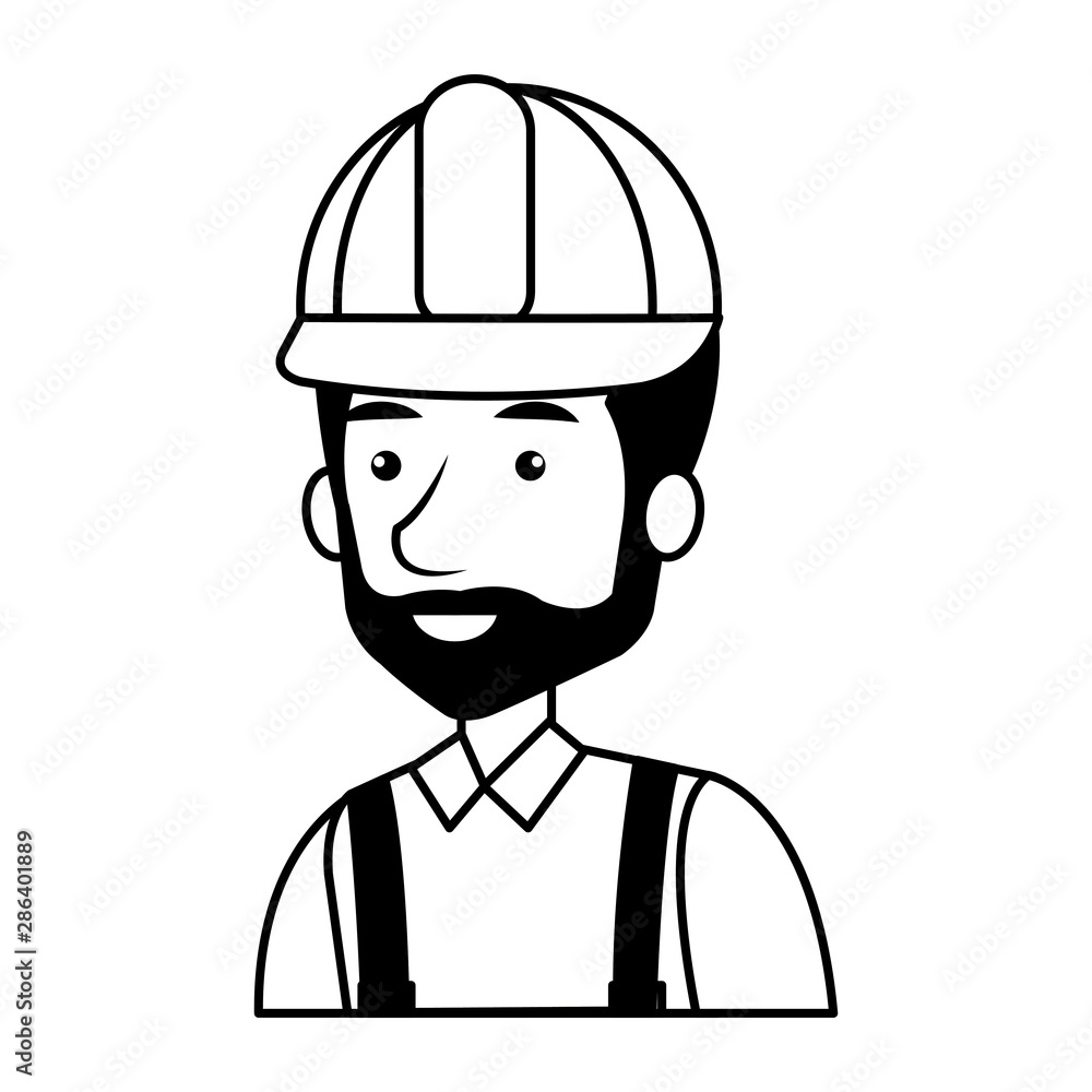 Poster builder constructor with helmet character