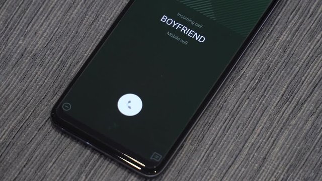 Homosexual realtionship break up concept - rejecting a call from boyfriend