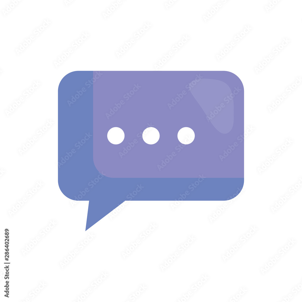 Poster speech bubble message isolated icon