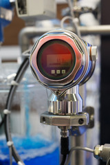 industrial digital gauge measuring liquid flow