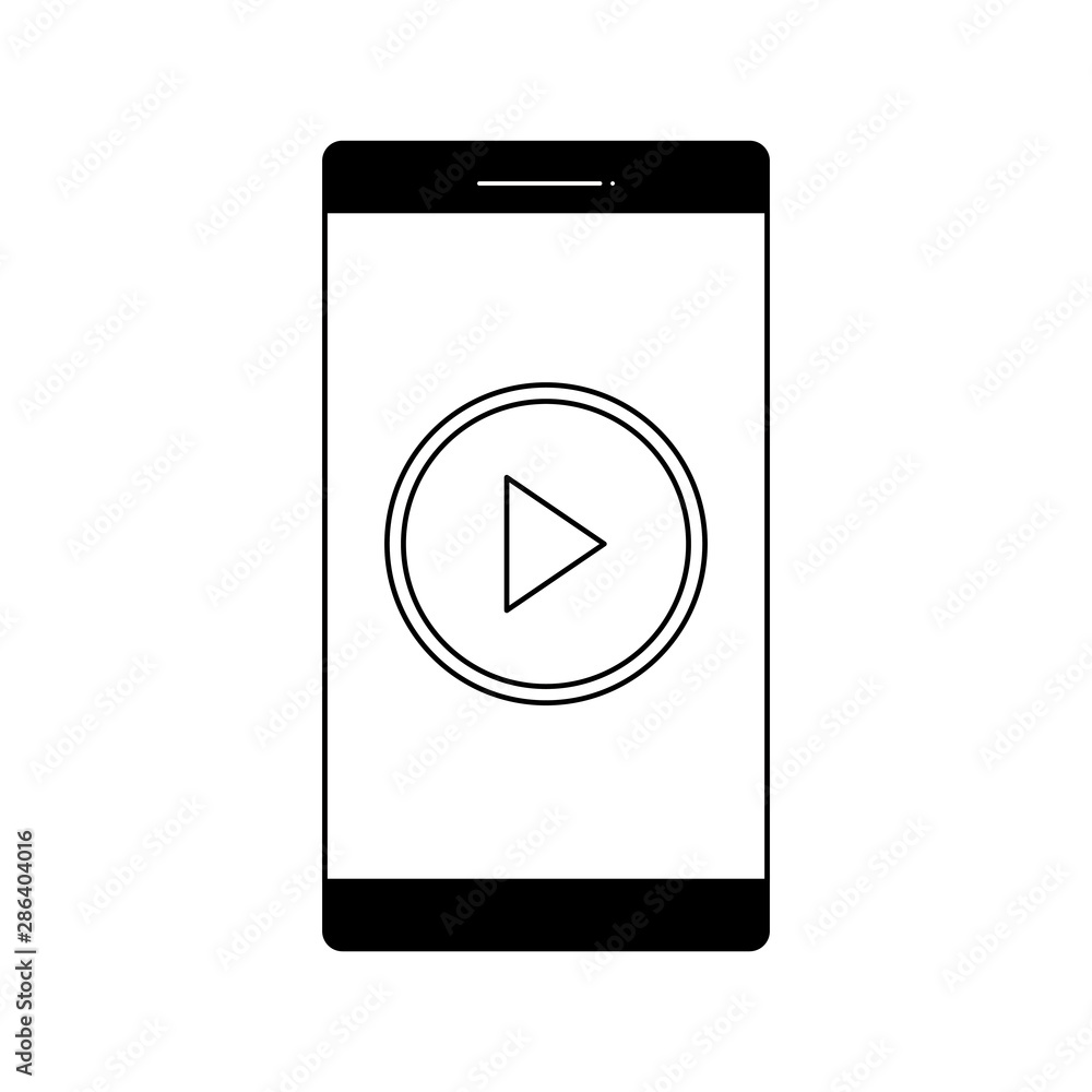 Poster smartphone device with play button