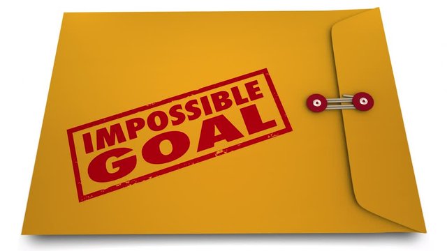 Impossible Goal Hard Difficult Tough Challenge Envelope 3d Animation