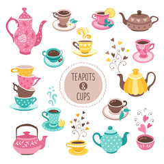 teapots and cups collection