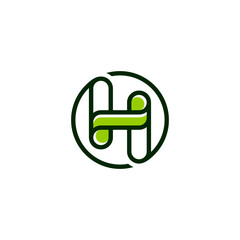 H letter logo design - vector