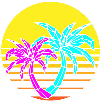 palm tree vector graphic clipart design