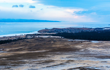 Olkhon Island in Baikal Lake, Russia, Landscape photography at twilight
