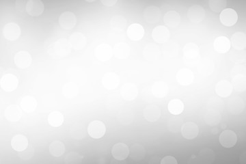 Glittering White Bokeh Lights Holiday Background