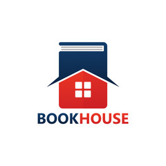 Book House Logo Template Design Vector, Emblem, Design Concept, Creative Symbol, Icon