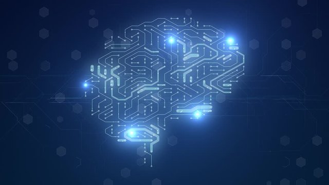 Artificial intelligence AI brain neural network circuit 