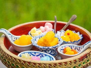 Handmade Thai desserts are delicious