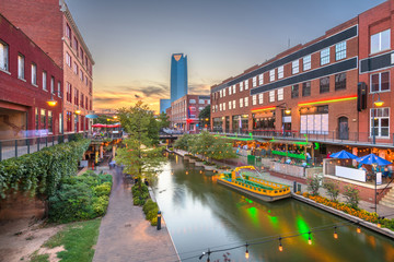 Oklahoma City, Oklahoma, USA cityscape in Bricktown