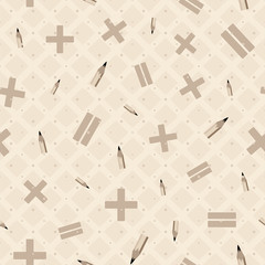 Vector illustration of math symbols.