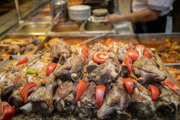 varieties of food in the restaurant