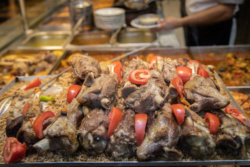 varieties of food in the restaurant