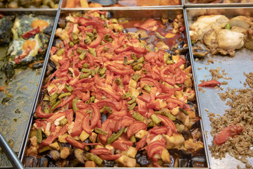  various dishes in the restaurant